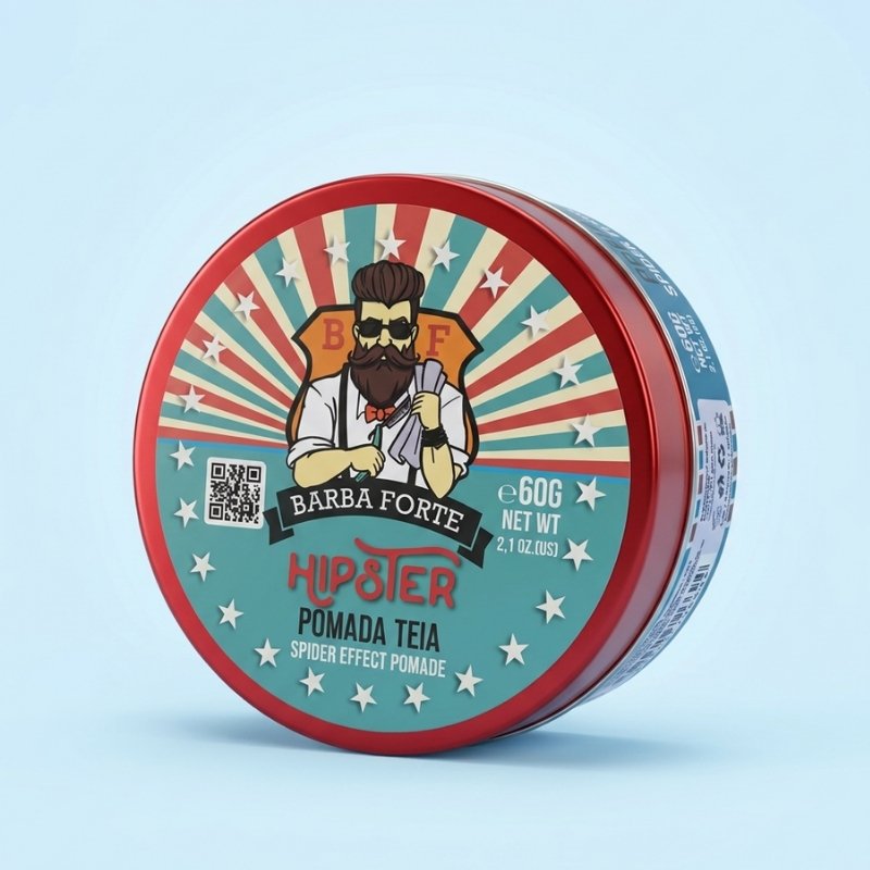 Pomada Efeito Teia Penteado Definido · Hipster Barba Forte