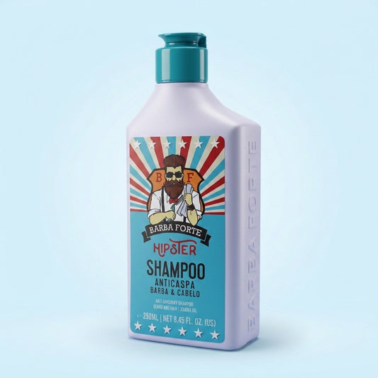 Shampoo Anti-Caspa Couro Limpo · Hipster Barba Forte