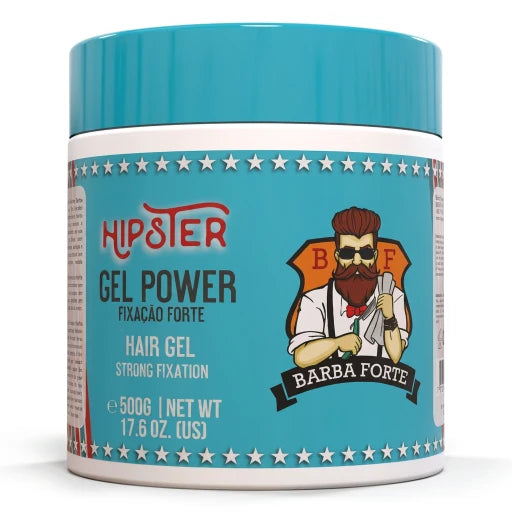 Gel Power Efeito Molhado 500g · Hipster Barba Forte