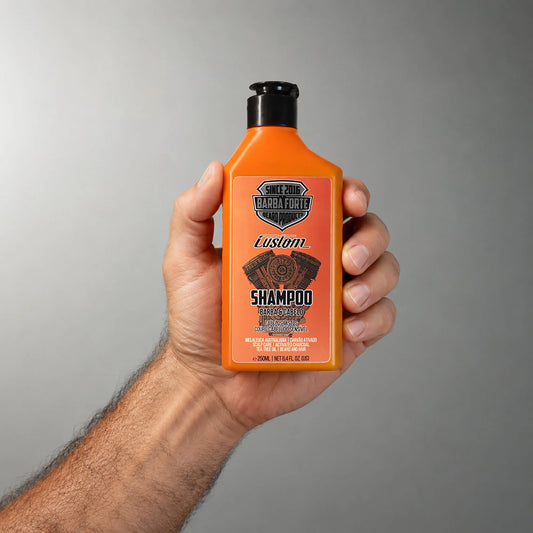 Shampoo Carvão Ativado Sem Oleosidade · Custom Barba Forte