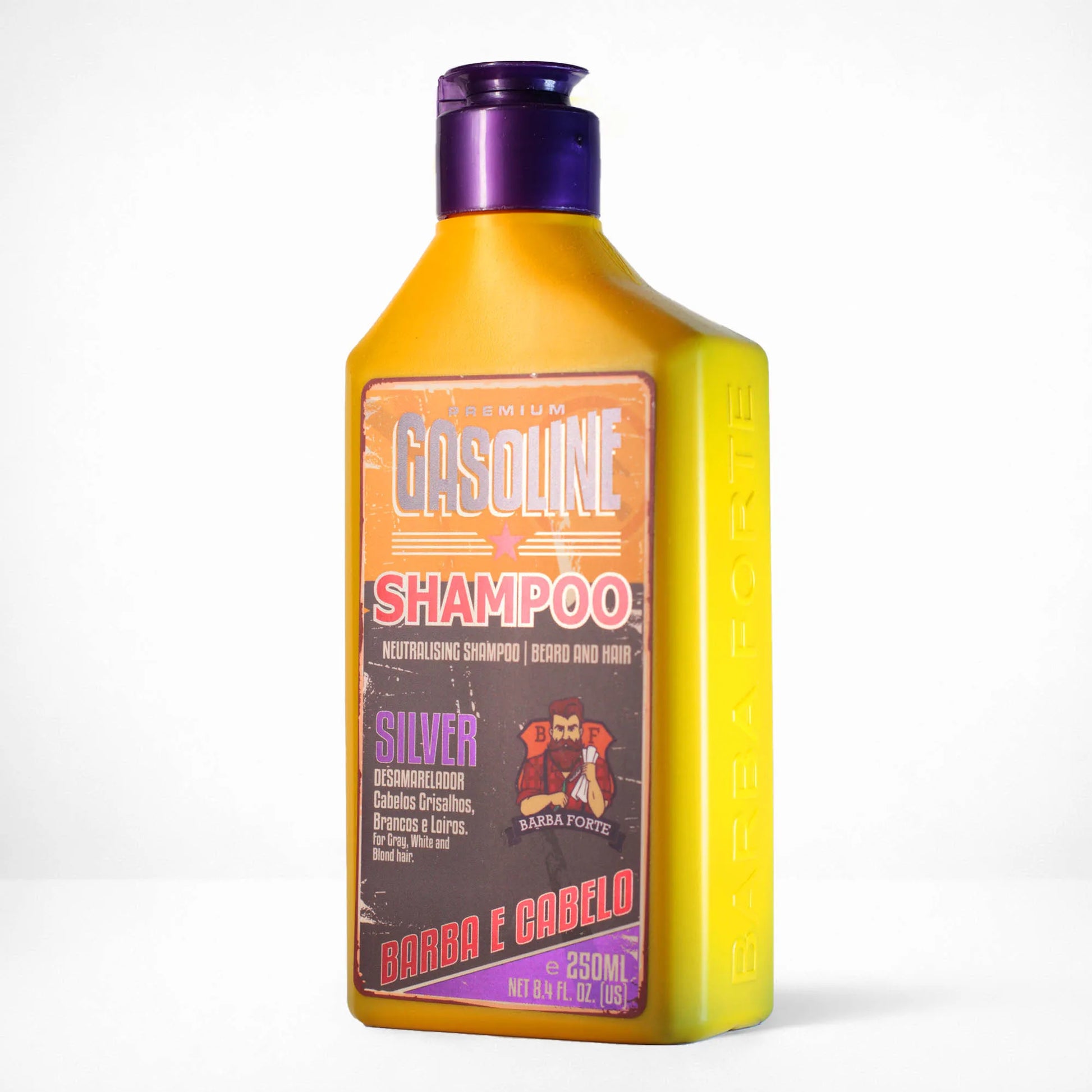 Shampoo Silver Grisalho e Branco · Gasoline Barba Forte