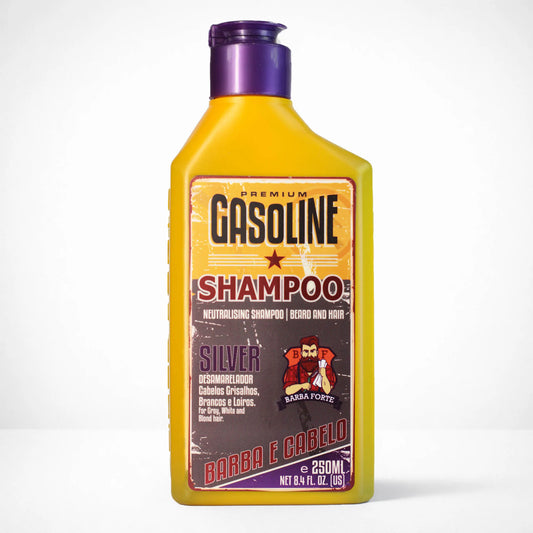 Shampoo Silver Grisalho e Branco · Gasoline Barba Forte