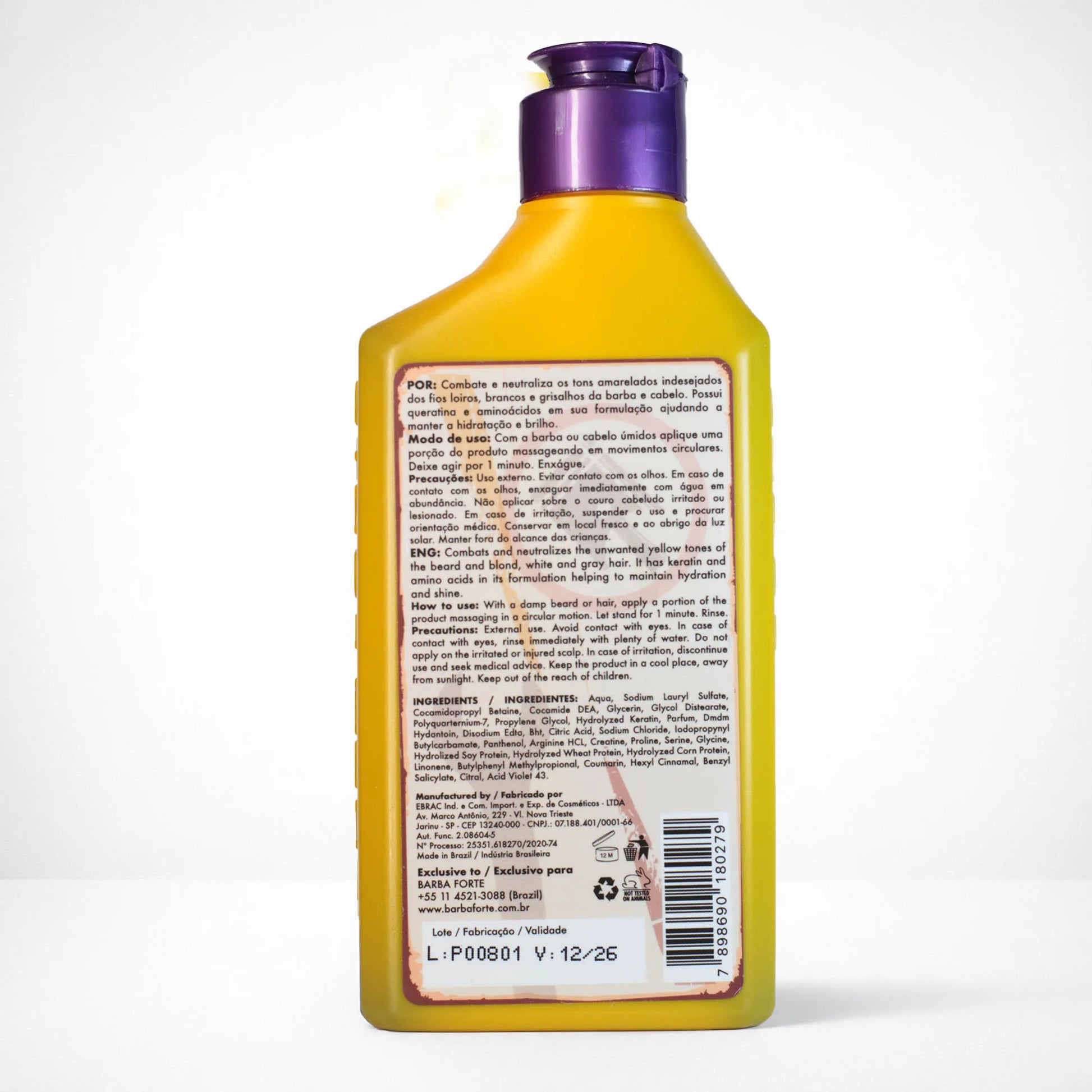 Shampoo Silver Grisalho e Branco · Gasoline Barba Forte